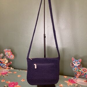 The Sak Dark Blue Crochet Crossbody Bag